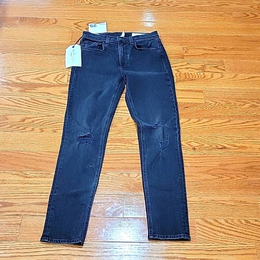 Rag & Bone Washout Black Jeans size 25